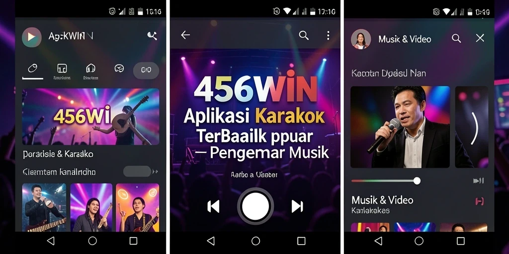 Antarmuka aplikasi 456WIN yang menarik untuk karaoke.