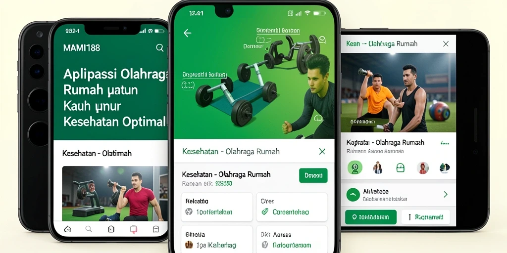 Tampilan antarmuka utama MAMI188 dengan berbagai pilihan latihan olahraga.
