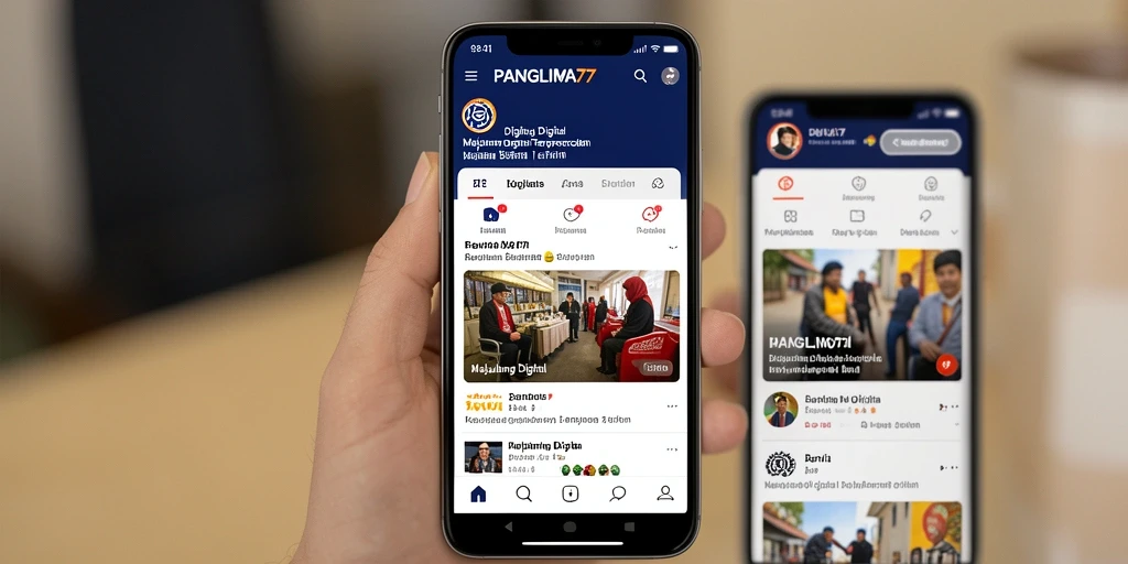 Antarmuka aplikasi Majalah Digital PANGLIMA77 yang menarik dan modern.