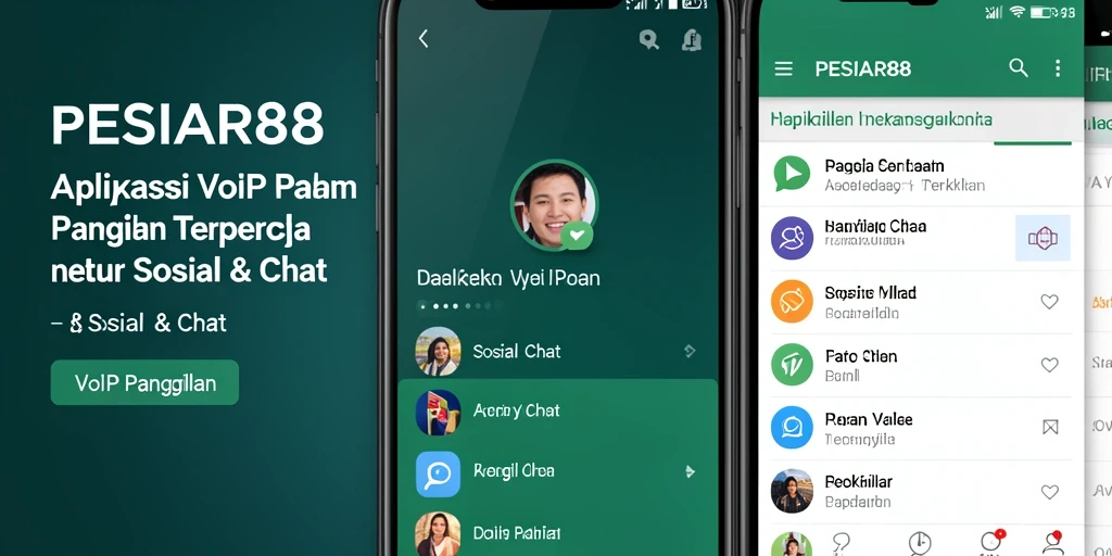 Tampilan antarmuka PESIAR88 yang user-friendly untuk VoIP Panggilan.