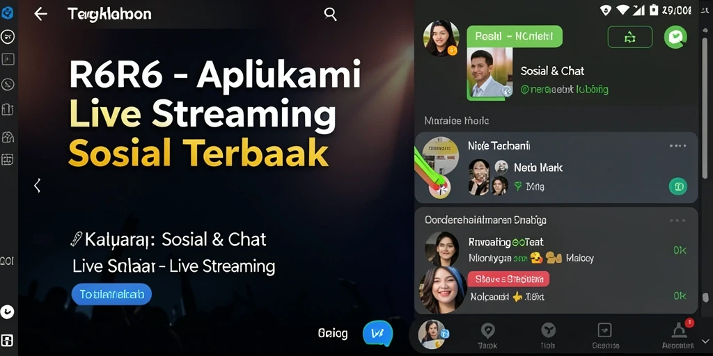 Antarmuka R6R6 yang modern untuk Live Streaming.