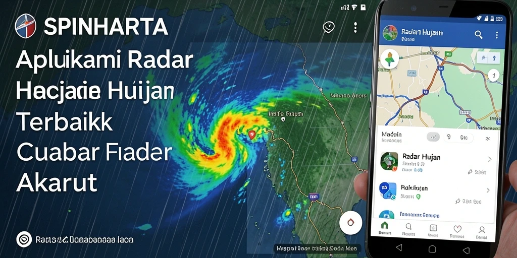 Tampilan antarmuka utama SPINHARTA dengan radar hujan interaktif.