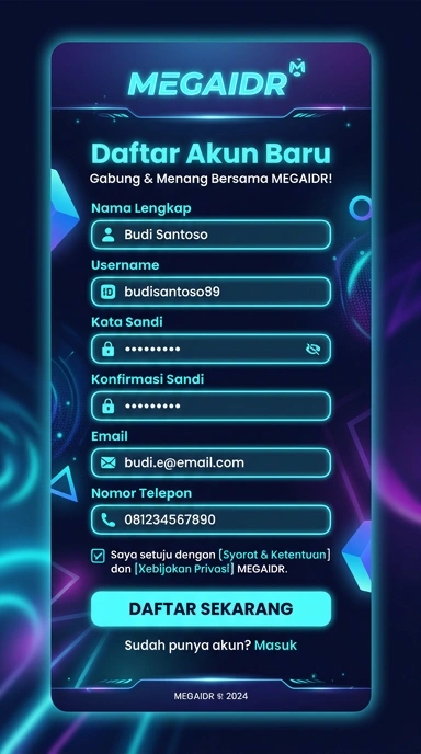Panduan Registrasi Akun Baru megaidr untuk Android